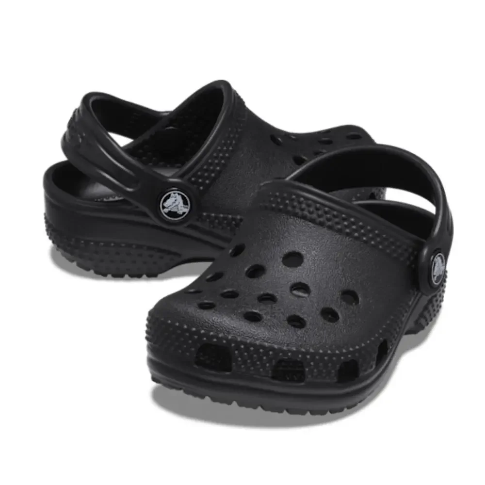 Crocs Littles Classic 11441-001 Clogs Baby C2/C3 Black Croslite Sandals GBO3147